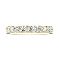 Diamond Set Half Eternity 9ct Yellow Gold Ring by Brown & Newirth