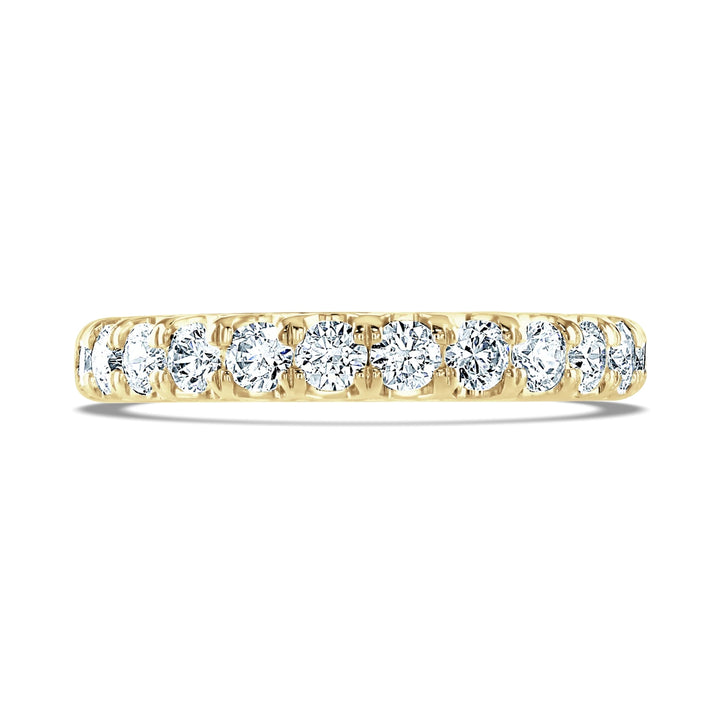 Diamond Set Half Eternity 9ct Yellow Gold Ring by Brown & Newirth
