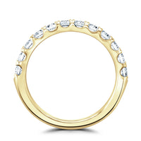 Diamond Set Half Eternity 9ct Yellow Gold Ring by Brown & Newirth
