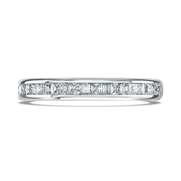 Diamond Princess and Baguette 0.50ct Platinum Wedding Ring