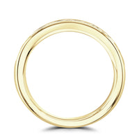 Princess and Baguette Diamond Half Eternity 9ct Yellow Gold Ring by Brown & Newirth