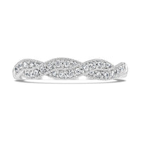 Diamond Set Rope Twist 18ct White Gold Ring by Brown & Newirth - Michael Jones Jeweller