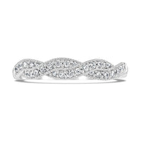 Diamond Set Rope Twist 18ct White Gold Ring by Brown & Newirth
