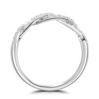 Diamond Set Rope Twist 18ct White Gold Ring by Brown & Newirth - Michael Jones Jeweller