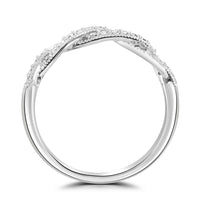 Diamond Set Rope Twist 18ct White Gold Ring by Brown & Newirth