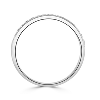 Diamond 0.25ct Sweetheart Platinum Half Eternity Ring - Michael Jones Jeweller