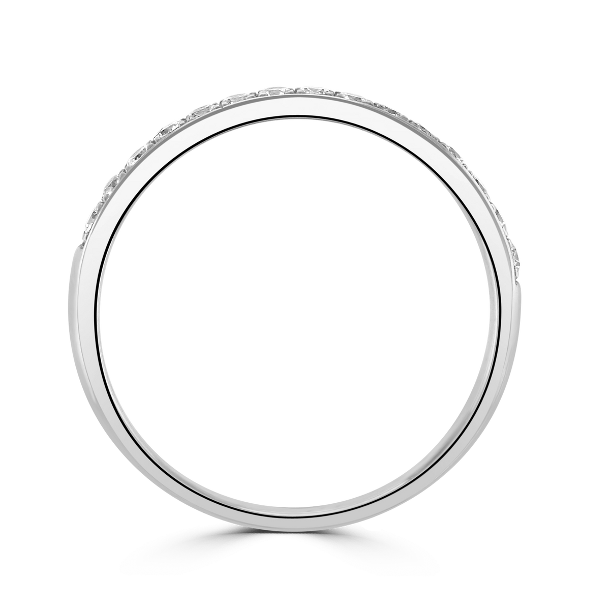 Diamond 0.25ct Sweetheart Platinum Half Eternity Ring - Michael Jones Jeweller