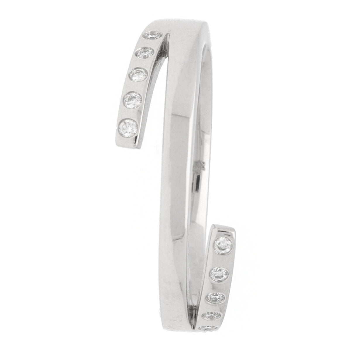Diamond Split Section Platinum Ring - Michael Jones Jeweller