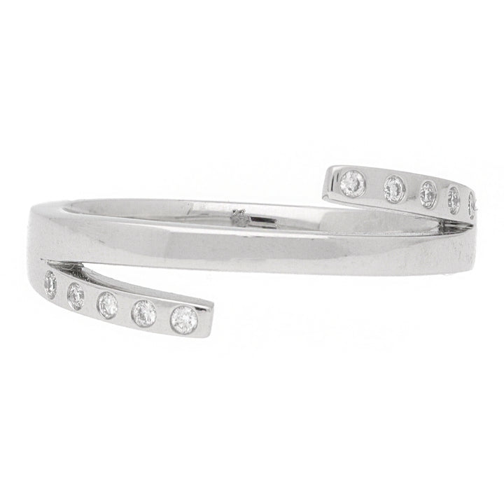 Diamond Split Section Platinum Ring - Michael Jones Jeweller