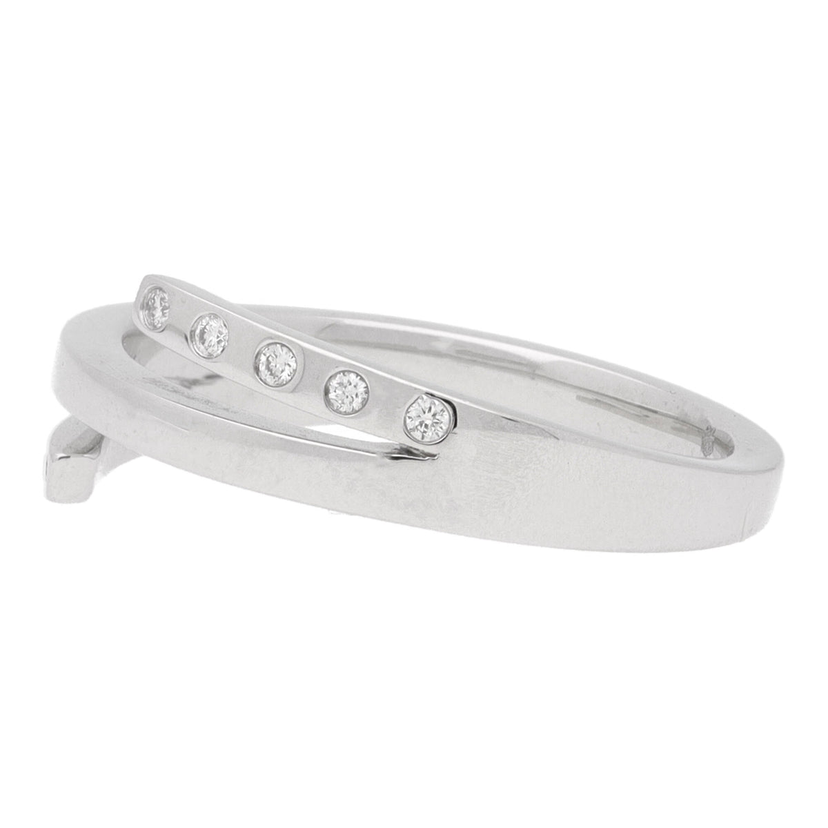 Diamond Split Section Platinum Ring - Michael Jones Jeweller