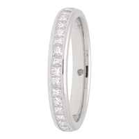 Princess Cut Diamond 0.50ct Platinum Wedding band - Michael Jones Jeweller