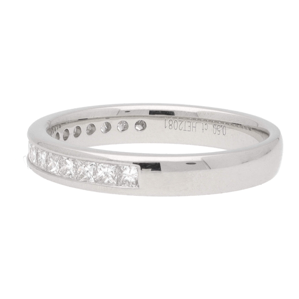 Princess Cut Diamond 0.50ct Platinum Wedding band - Michael Jones Jeweller