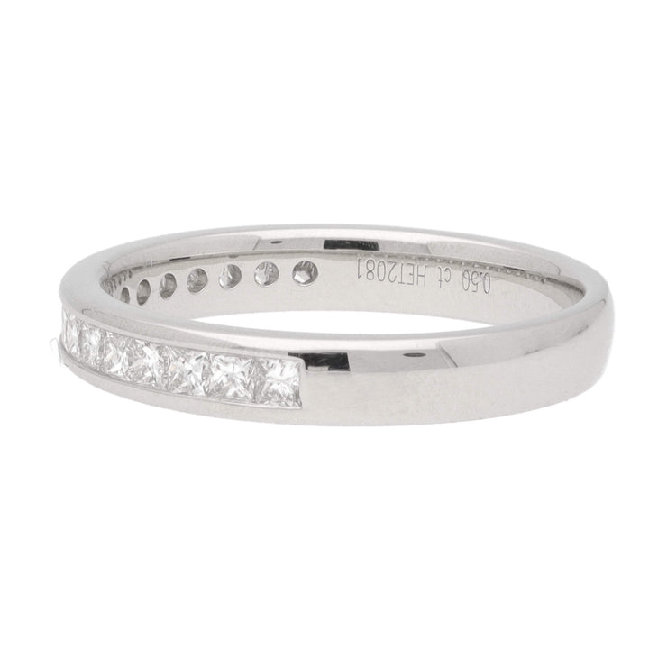 Princess Cut Diamond 0.50ct Platinum Wedding band - Michael Jones Jeweller