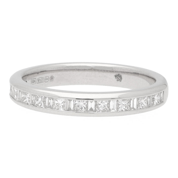 Diamond Princess and Baguette 0.50ct Platinum Wedding Ring