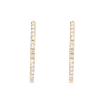 Diamond 0.39ct 18ct Yellow Gold Hoop Earrings - Michael Jones Jeweller