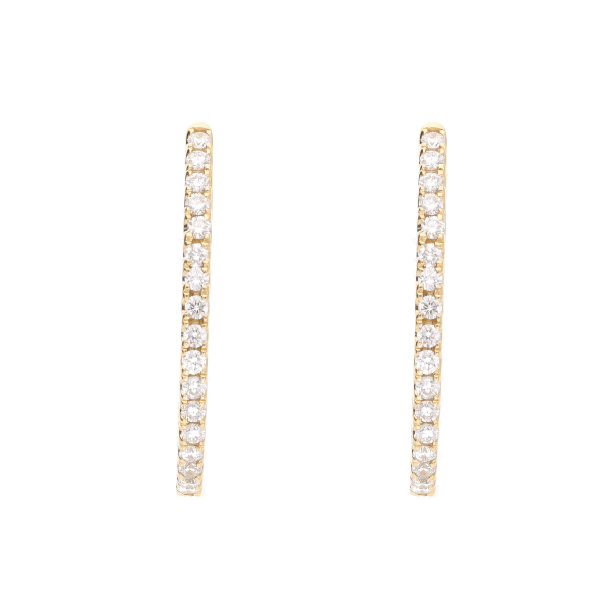 Diamond 0.39ct 18ct Yellow Gold Hoop Earrings - Michael Jones Jeweller
