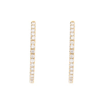 Diamond 0.39ct 18ct Yellow Gold Hoop Earrings