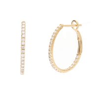 Diamond 0.39ct 18ct Yellow Gold Hoop Earrings - Michael Jones Jeweller
