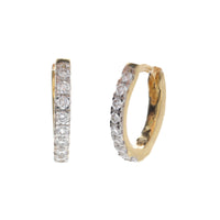 Histoire D'Elle Diamond 0.24ct 18ct Yellow Gold Hoop Earrings