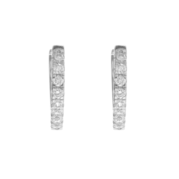 Histoire D'Elle Diamond  0.23ct 18ct White Gold Hoop Earrings
