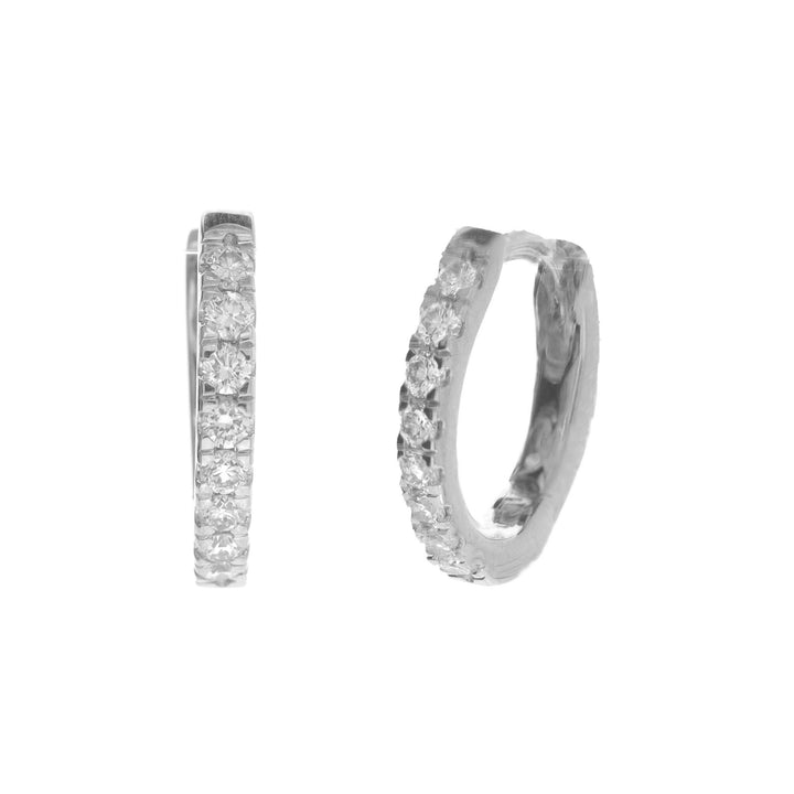 Histoire D'Elle Diamond  0.23ct 18ct White Gold Hoop Earrings