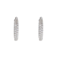 Histoire D'Elle Diamond  099ct 18ct White Gold Hoop Earrings