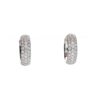 Histoire D'Elle Diamond 0.60ct 18ct White Gold Huggy Hoop Earrings