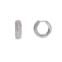 Histoire D'Elle Diamond 0.60ct 18ct White Gold Huggy Hoop Earrings