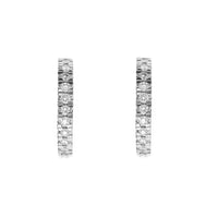 Histoire D'Elle Diamond 0.17ct 18ct White Gold Hoop Earrings