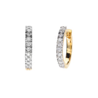 Histoire D'Elle Diamond 0.17ct 18ct Yellow Gold Hoop Earrings