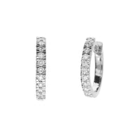 Histoire D'Elle Diamond 0.17ct 18ct White Gold Hoop Earrings