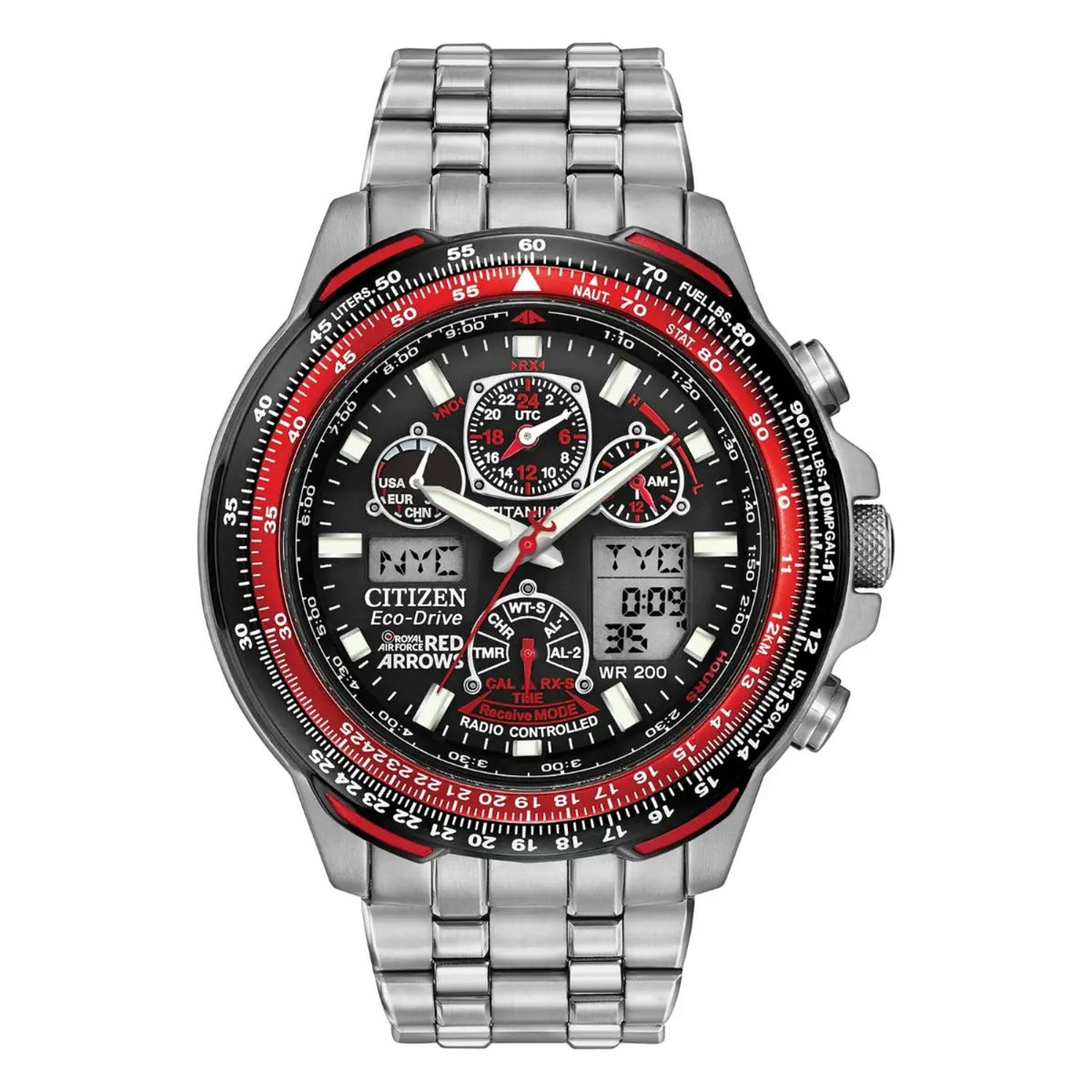 Citizen Eco-Drive Red Arrows Skyhawk A.T Super Titanium Watch JY8110-51E