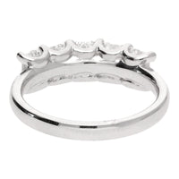 Laboratory Grown 2.15ct Emerald Cut Diamond Platinum Five Stone Ring