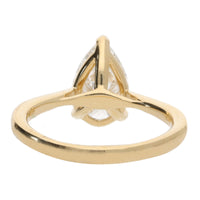 Laboratory Grown 2.05ct Pear Shaped Diamond 18ct Yellow Gold Solitaire Ring