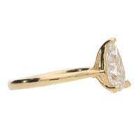Laboratory Grown 2.05ct Pear Shaped Diamond 18ct Yellow Gold Solitaire Ring