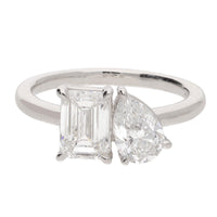 Laboratory Grown 2.00ct Diamond Platinum Toi Et Moi Ring - Michael Jones Jeweller