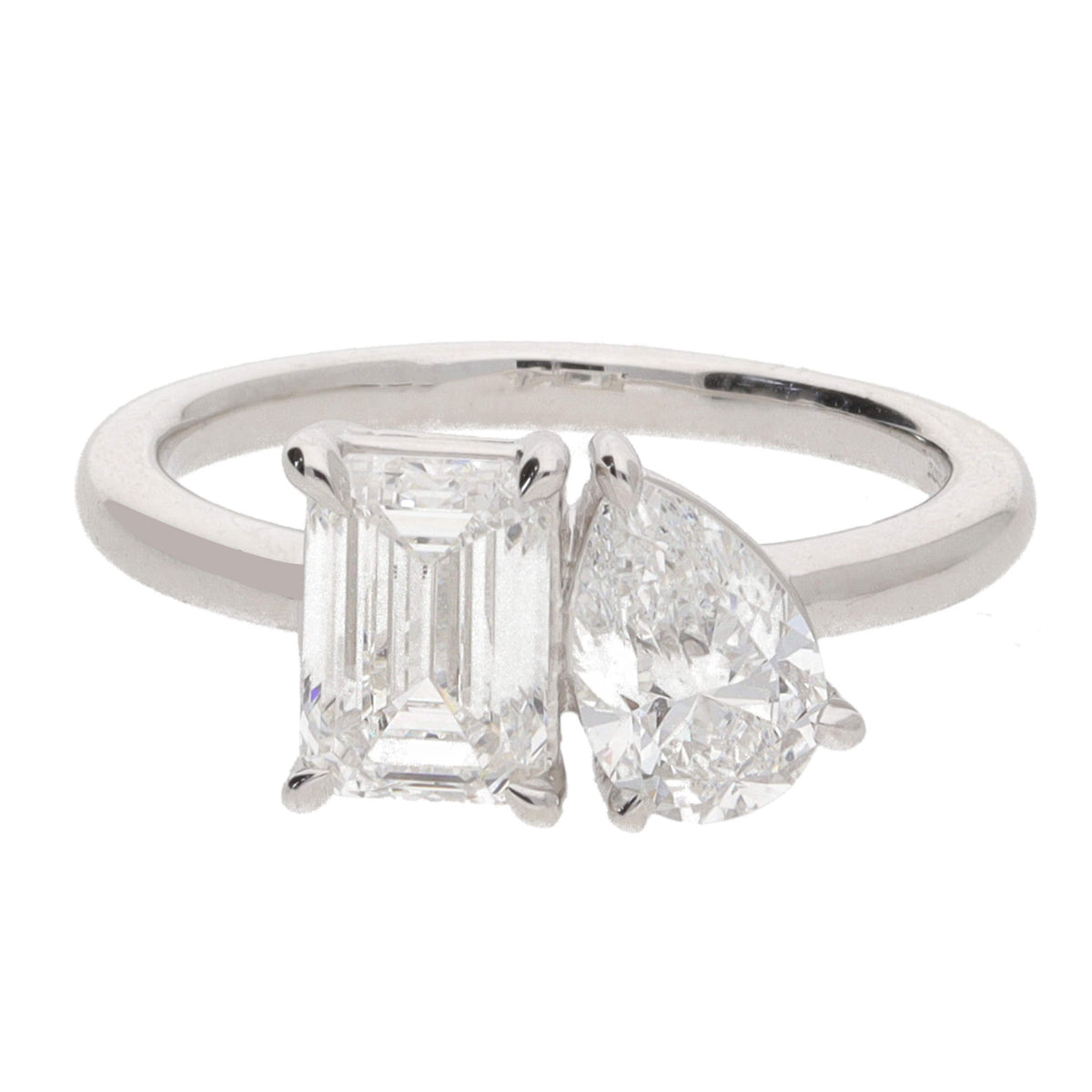 Laboratory Grown 2.00ct Diamond Platinum Toi Et Moi Ring - Michael Jones Jeweller