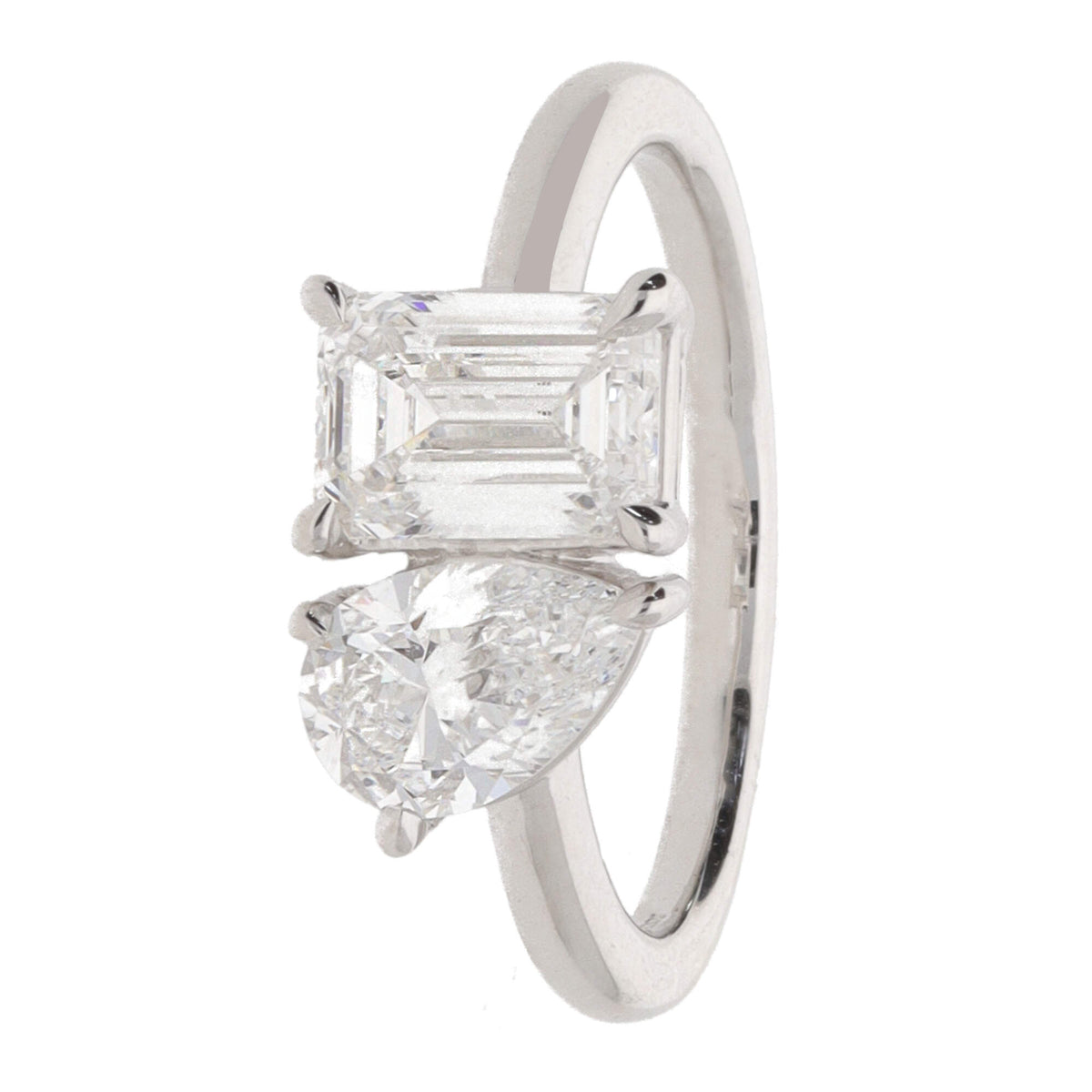 Laboratory Grown 2.00ct Diamond Platinum Toi Et Moi Ring - Michael Jones Jeweller