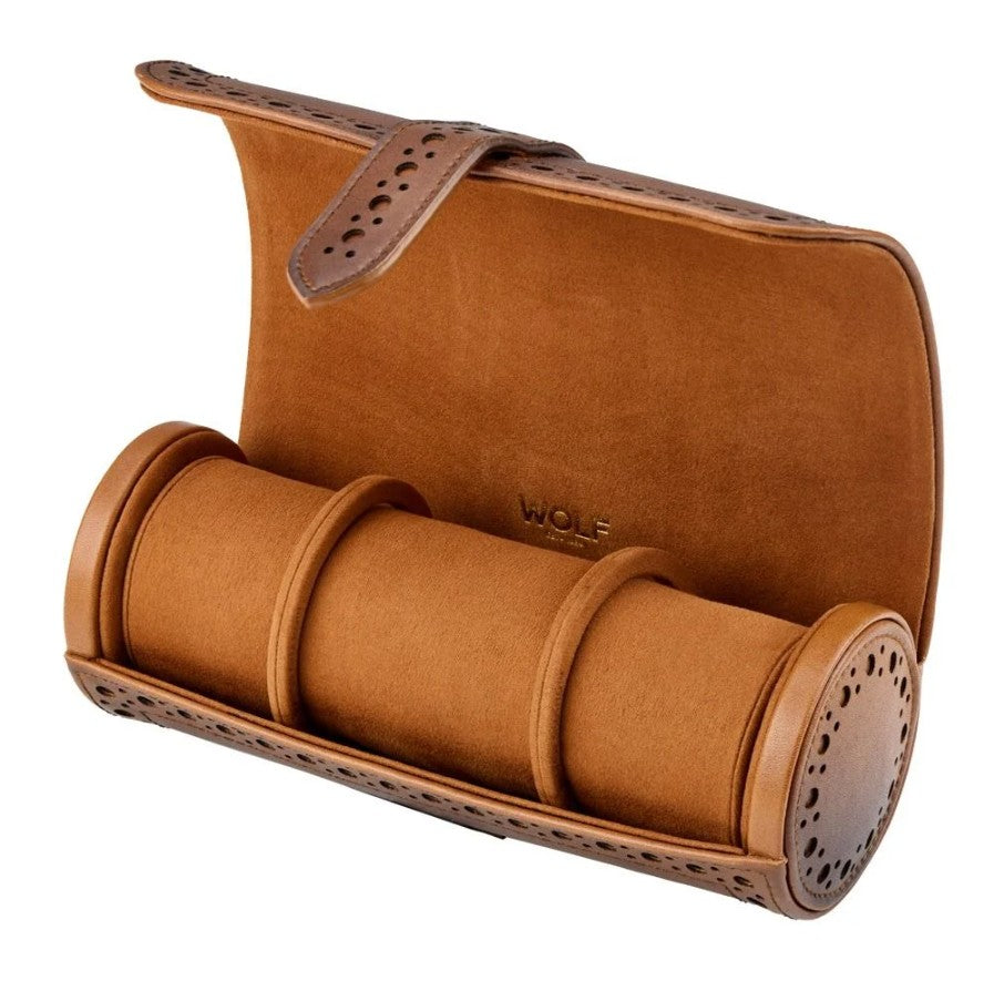 WOLF Brogue Triple Watch Roll - Michael Jones Jeweller