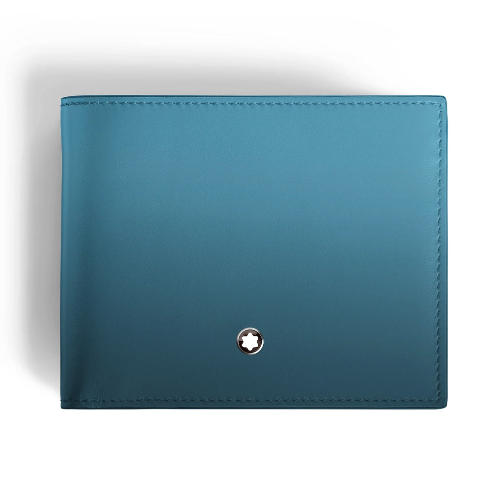 Montblanc Leather - Smokey Blue Meisterstück Wallet 6CC - Michael Jones Jeweller