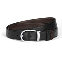 Montblanc Leather - Horseshoe 30mm Reversible Meisterstück Leather Belt