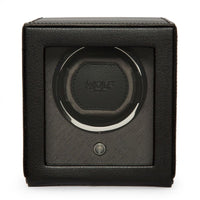 Wolf Black Single Watch Winder With Cover - Michael Jones Jeweller