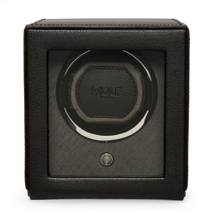 WOLF Cub Black Single Watch Winder With Cover
