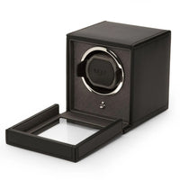 Wolf Black Single Watch Winder With Cover - Michael Jones Jeweller