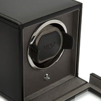 Wolf Black Single Watch Winder With Cover - Michael Jones Jeweller