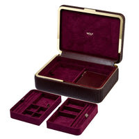 WOLF Bella Medium Bordeaux Jewellery Box - Michael Jones Jeweller