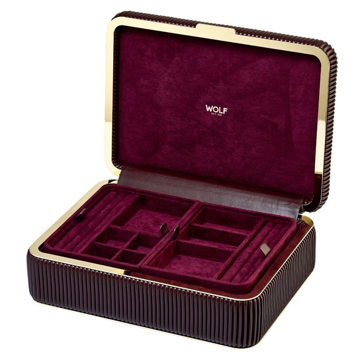 WOLF Bella Medium Bordeaux Jewellery Box