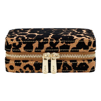 Wolf Savanna Leopard Print Jewellery Zip Case