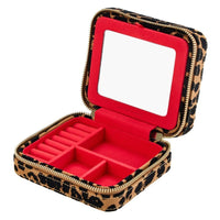 Wolf Savanna Leopard Print Jewellery Zip Case