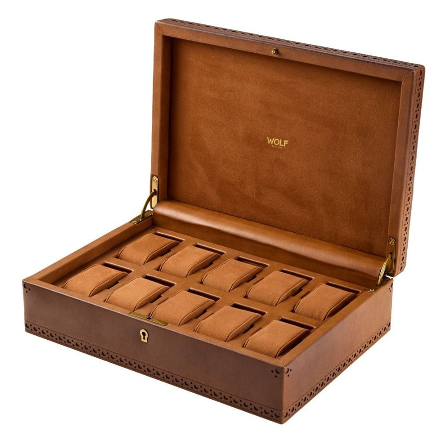 WOLF Brogue 10 Piece Watch Box - Michael Jones Jeweller